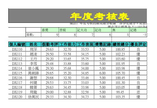 公司資料表 預覽