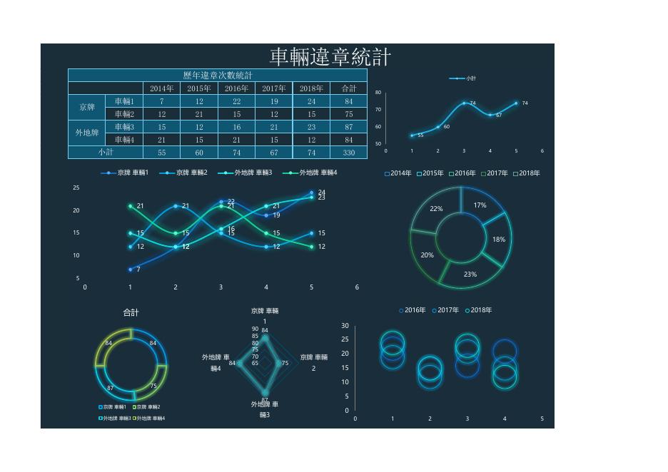 歷年違章次數統計 預覽