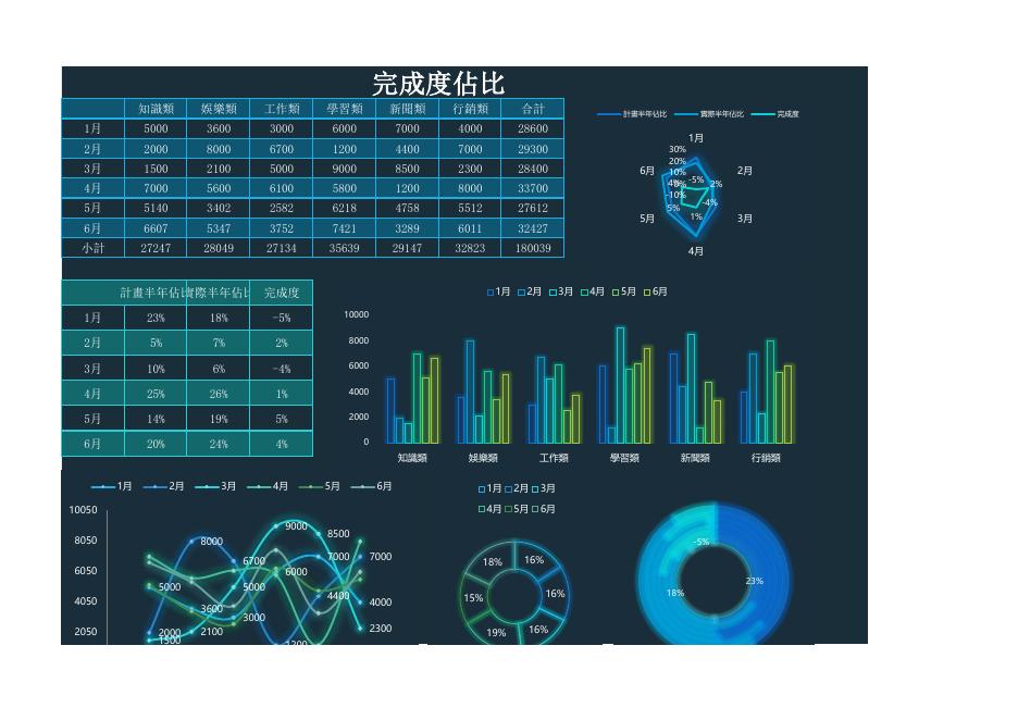 計畫半年佔比 預覽