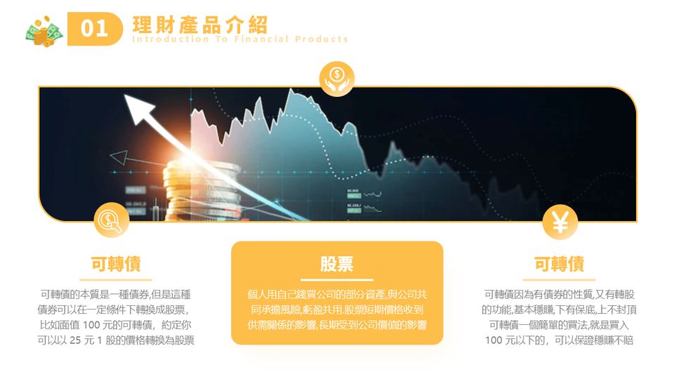 新金黄色簡約風金融理財策劃方案PPT模板(1) 第 6 頁