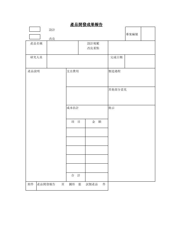 產品開發成果報告（版面 2） 預覽