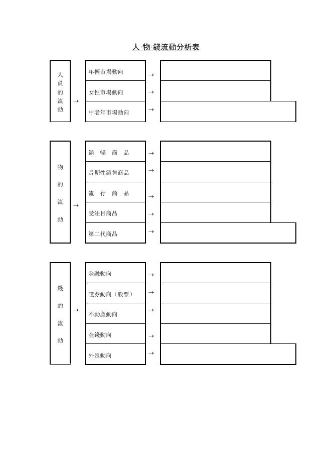 人物錢流動分析表 預覽